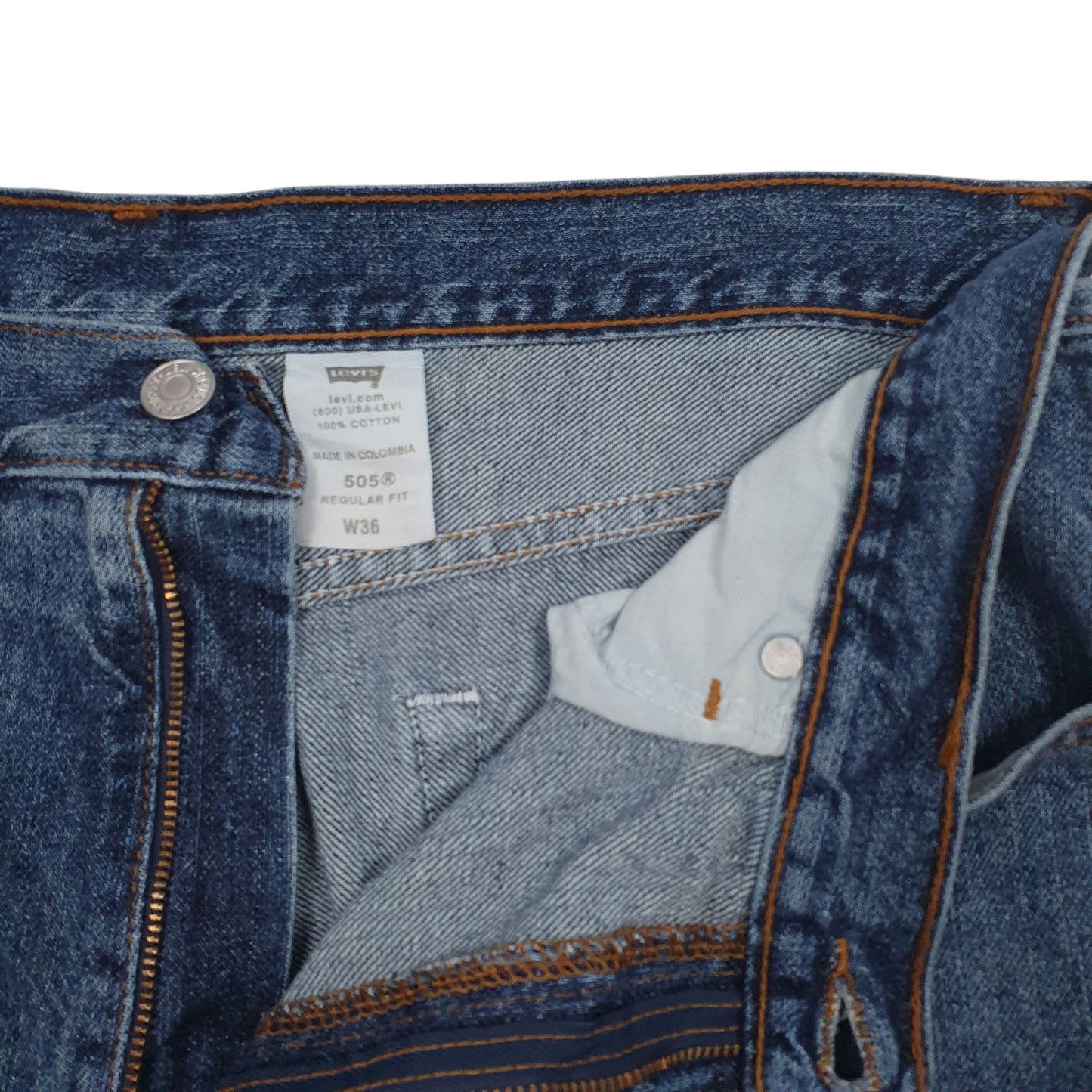 Mens Blue Levis 505 Regular Fit Hoodie Shorts