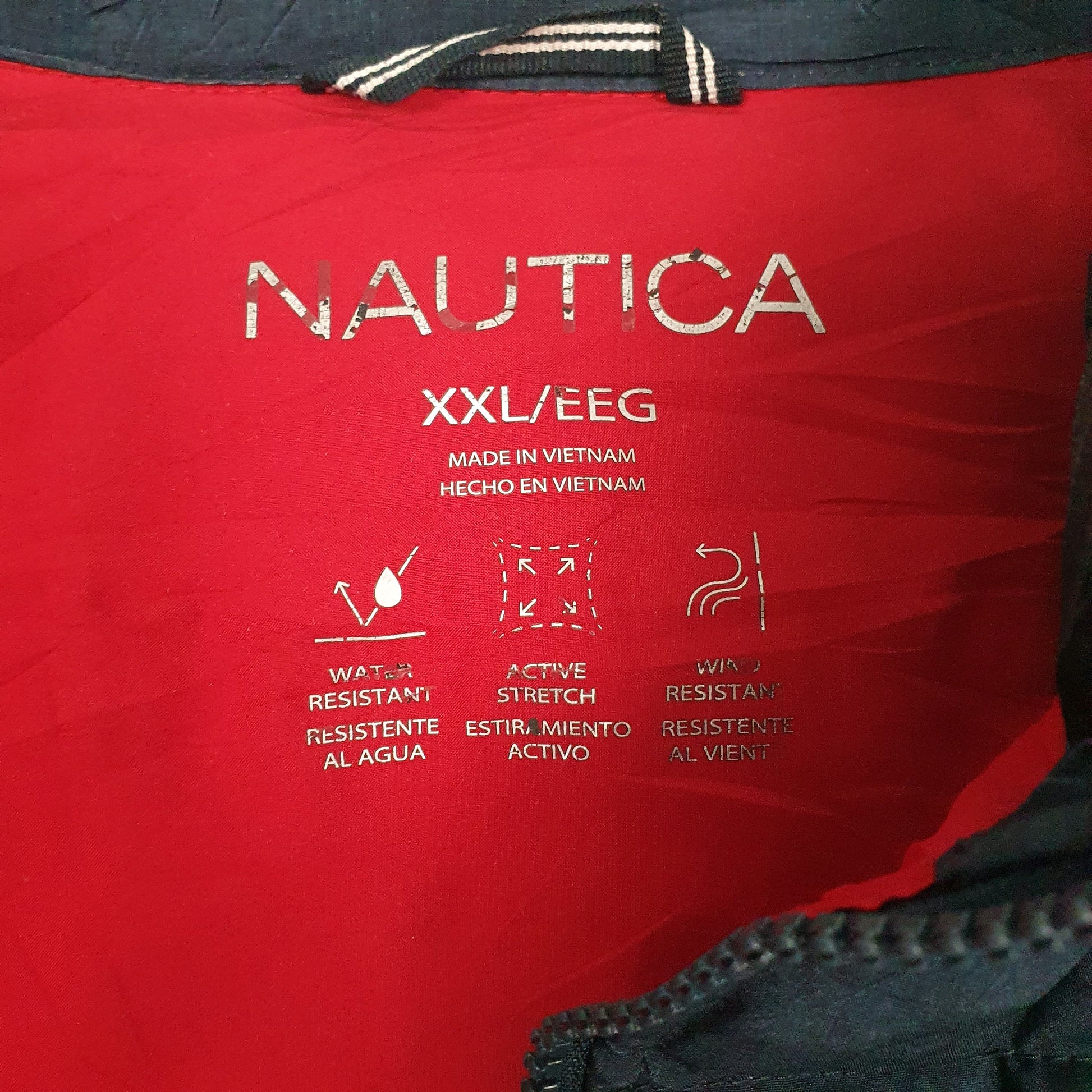 Mens Navy Nautica  Full Zip Coat