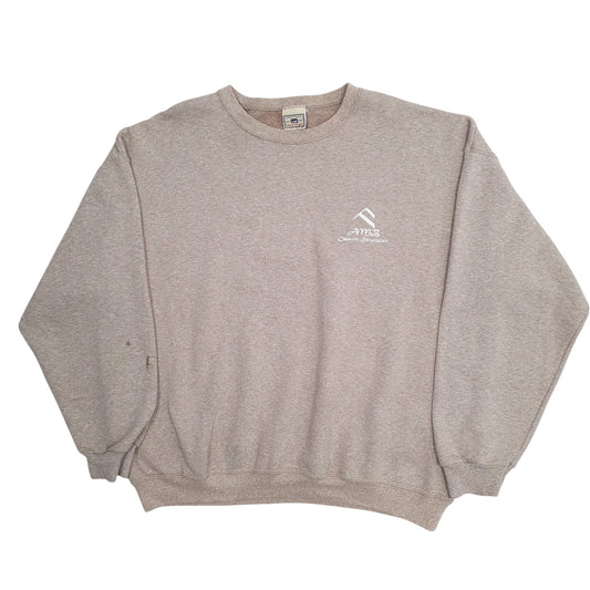 Mens Beige Lee Vintage 90s Crewneck Jumper