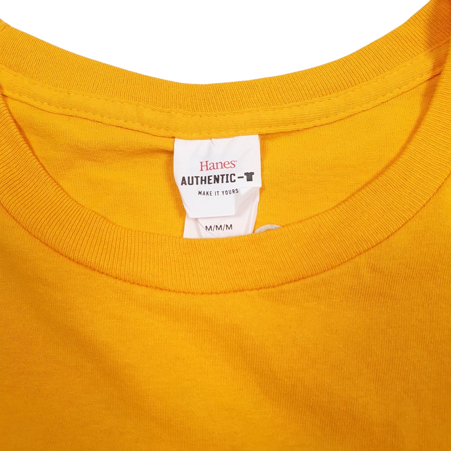 Mens Yellow Hanes   T Shirt
