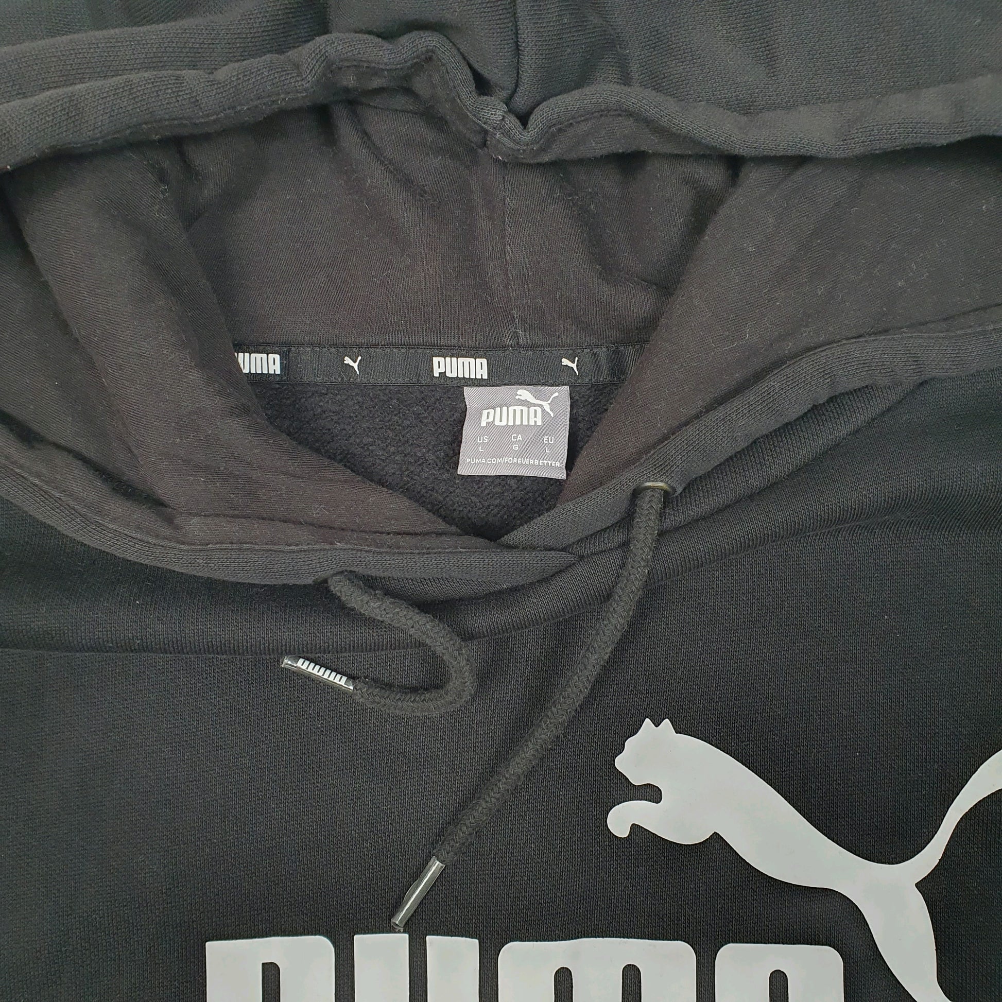 Womens Black Puma  Hoodie Jumper