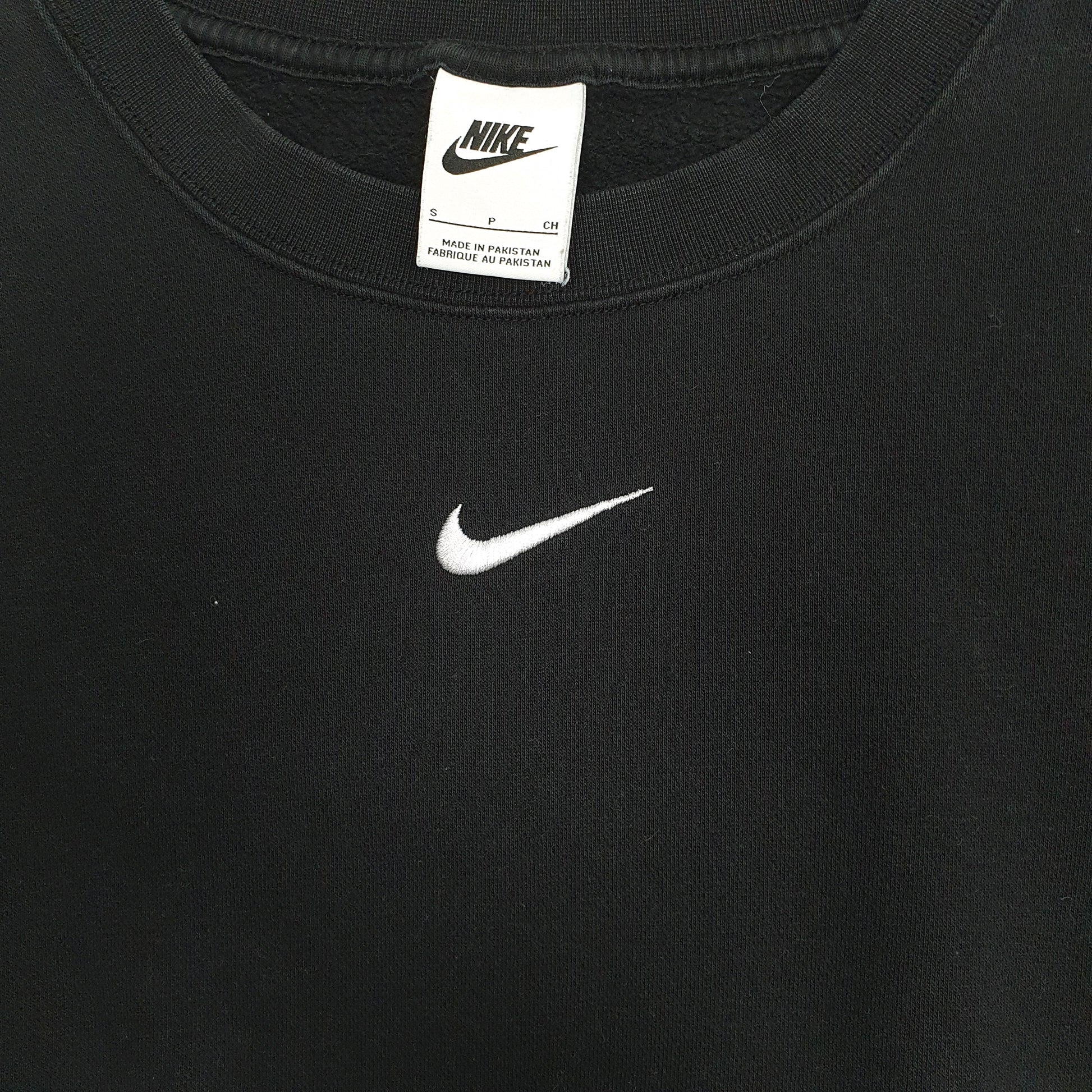 Womens Black Nike Baggy Crewneck Jumper