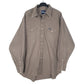 Mens Brown Wrangler Denim Pearl Snap Long Sleeve Shirt