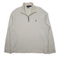 Mens Cream Polo Ralph Lauren Estate Rib Quarter Zip Jumper
