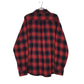 Mens Red Woolrich Thick Flannel Plaid  Shirt