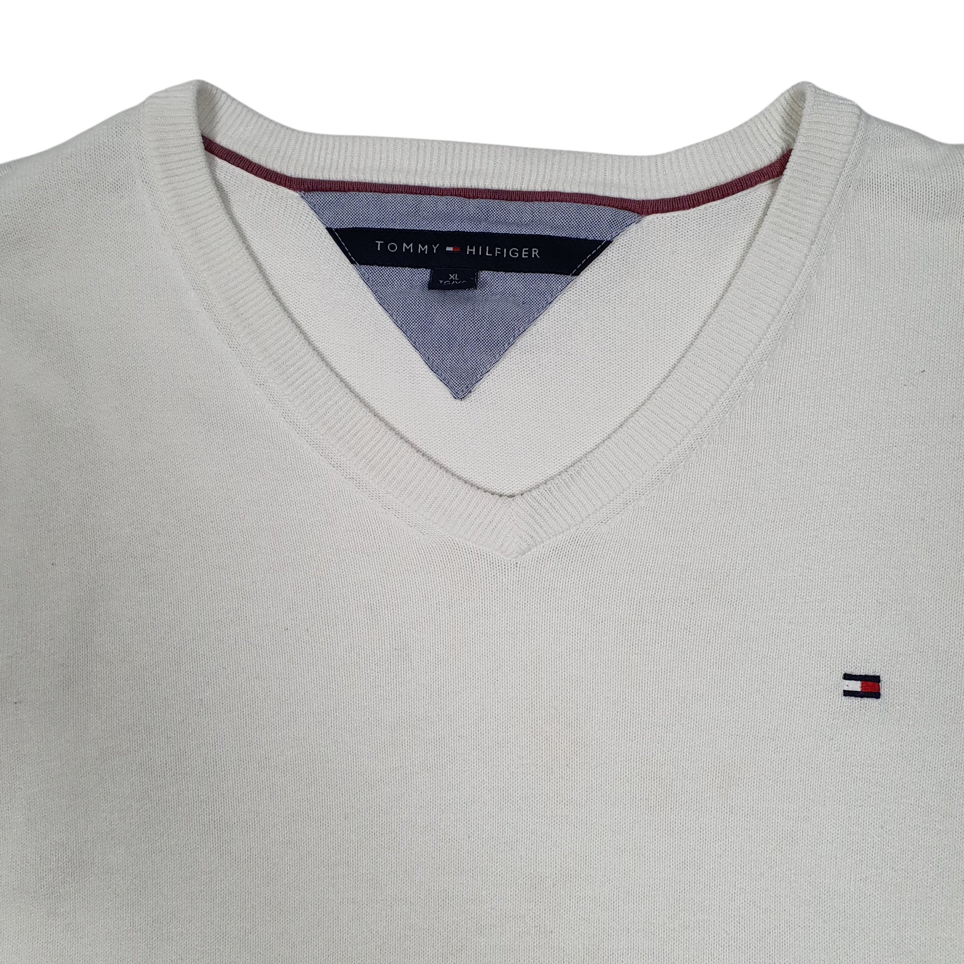 Mens White Tommy Hilfiger  Crewneck Jumper