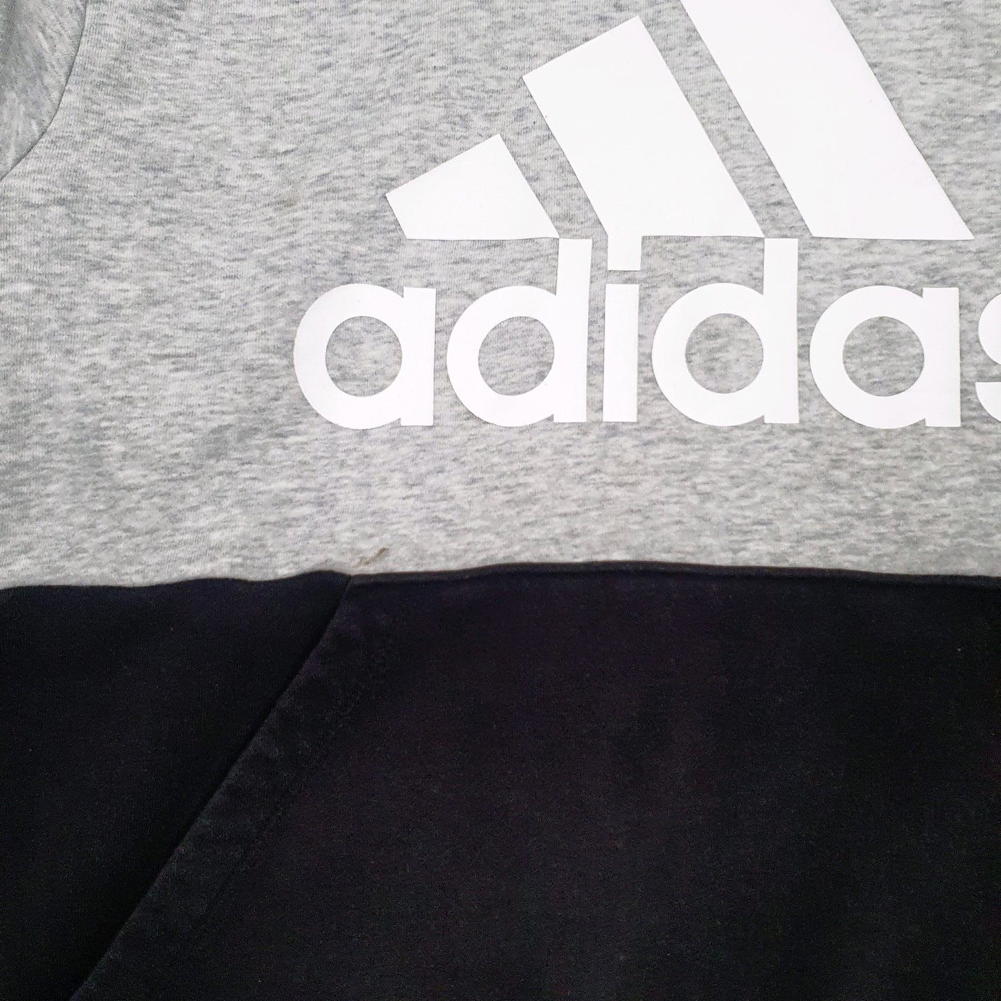 Womens Grey Adidas Spellout Hoodie Jumper