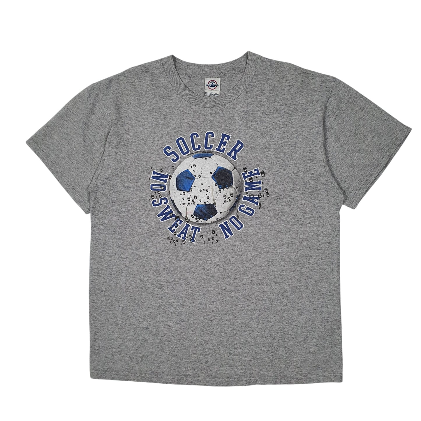 Mens Grey Delta Vintage 00s Soccer Short Sleeve T Shirt