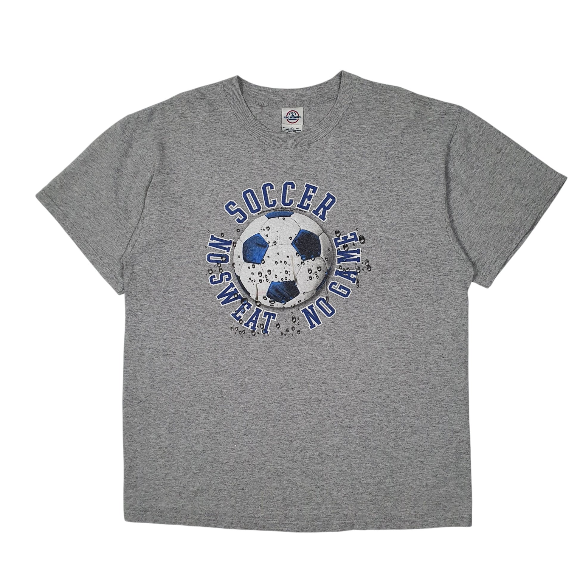 Mens Grey Delta Vintage 00s Soccer Short Sleeve T Shirt