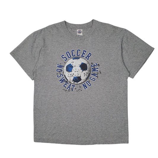 Mens Grey Delta Vintage 00s Soccer Short Sleeve T Shirt