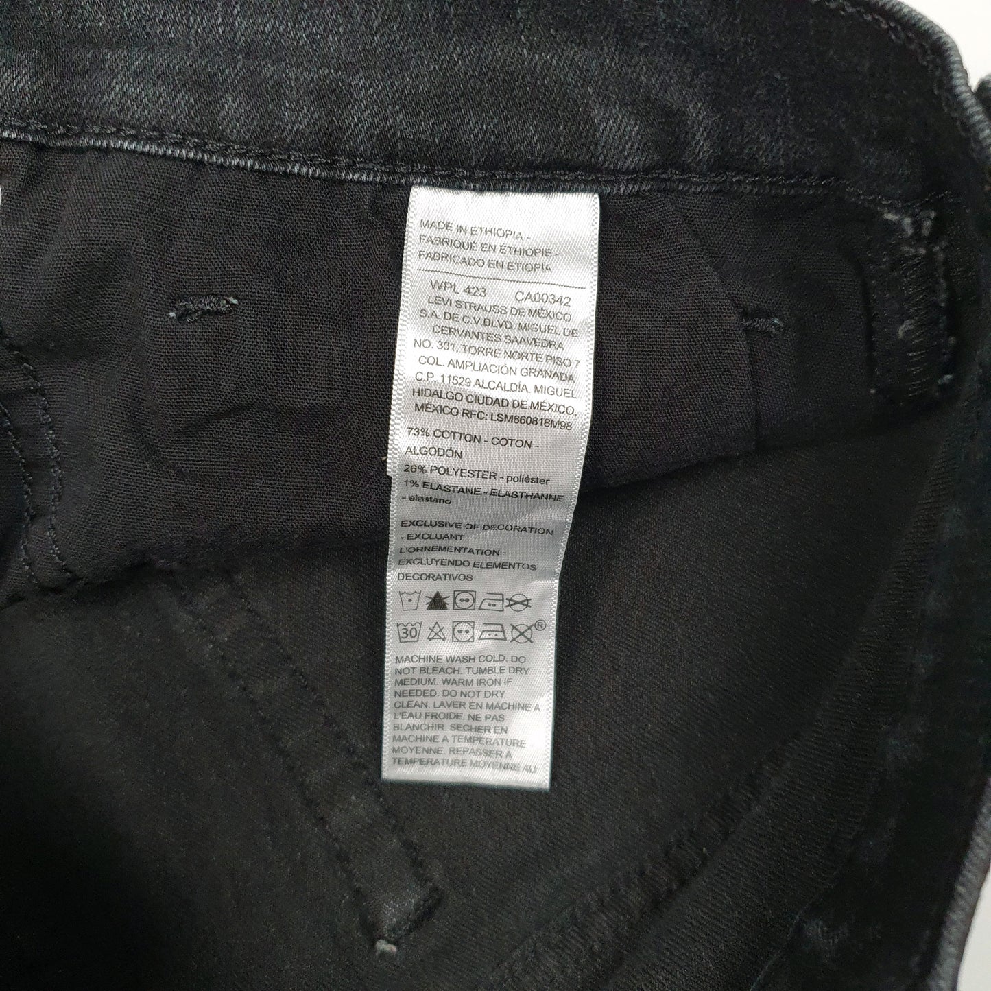 Mens Black Levis Stretch  Jeans