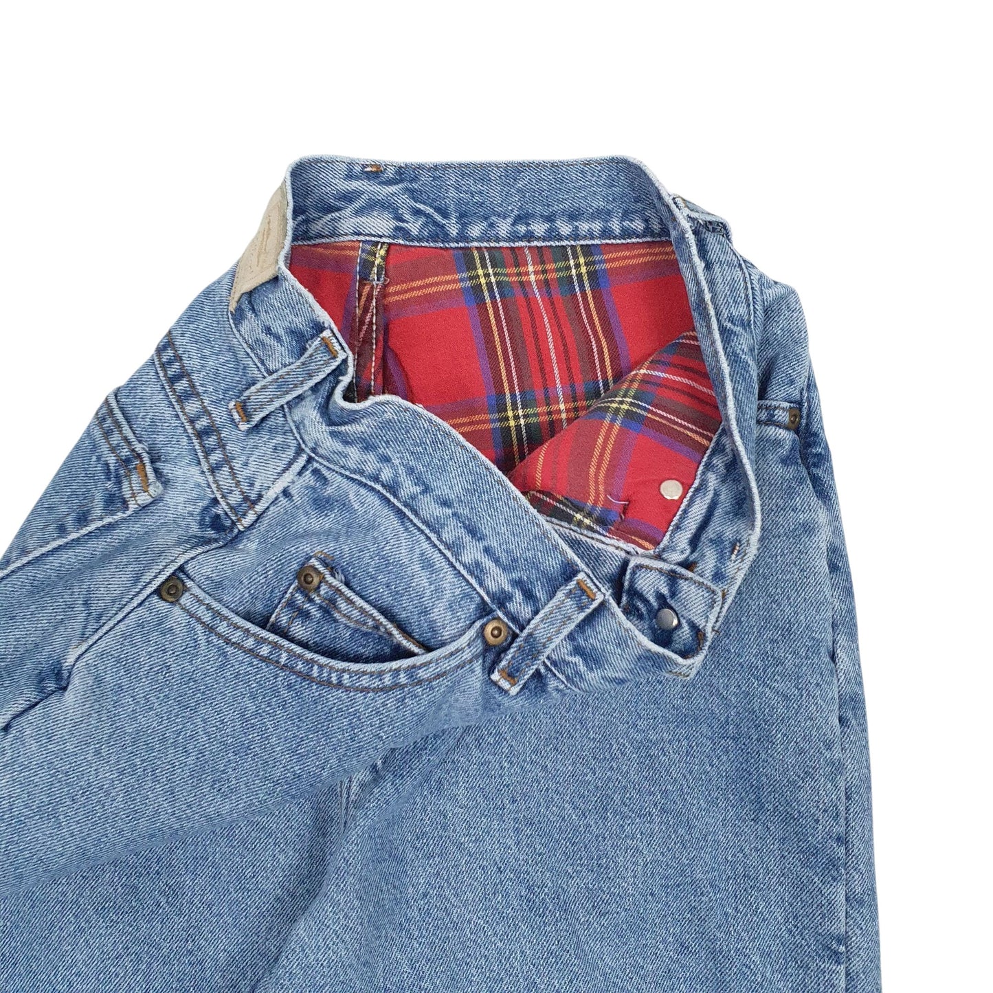 Womens Blue L.L.Bean Blanket Lined Union Made in USA 90s  Jeans