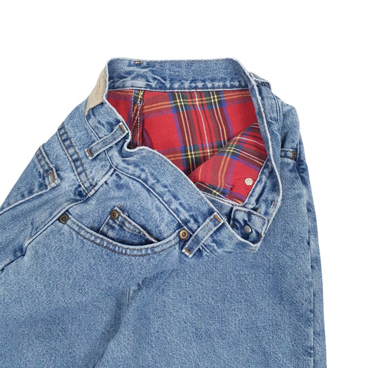 Womens Blue L.L.Bean Blanket Lined Union Made in USA 90s  Jeans