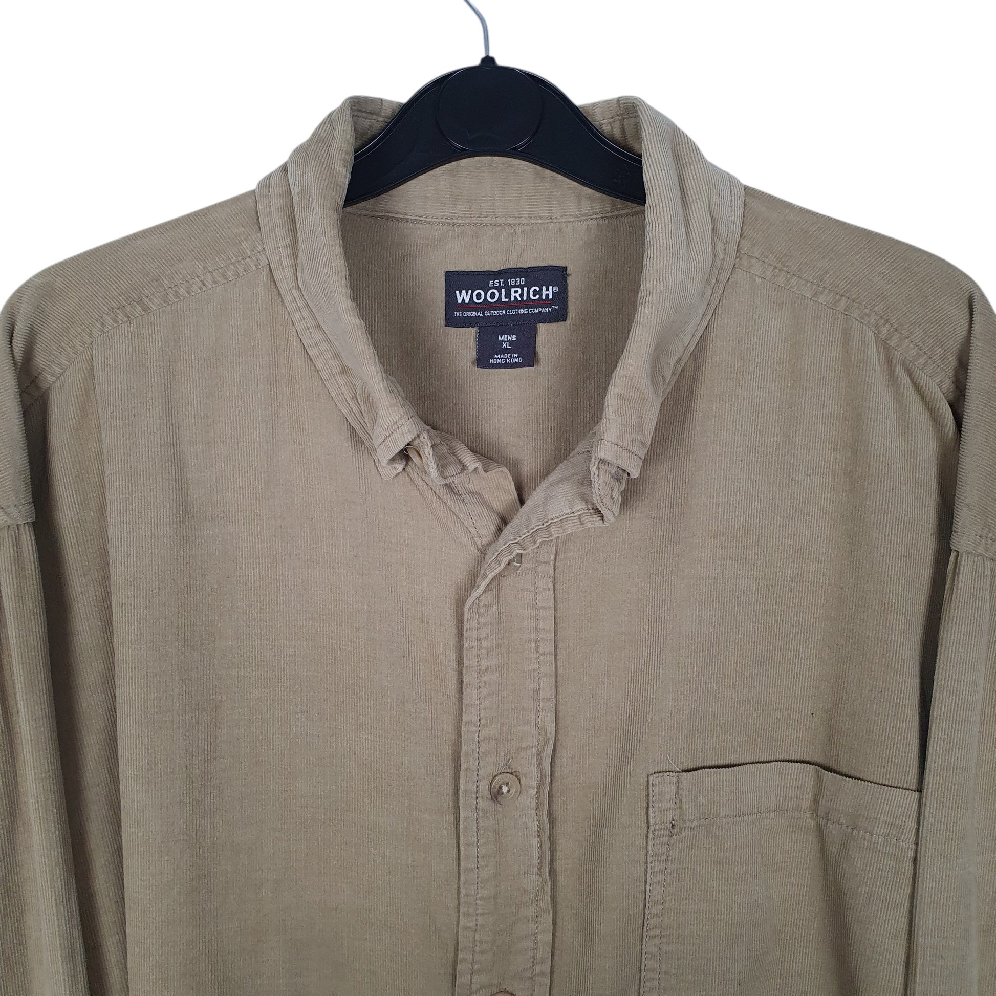 Mens Beige Woolrich Corduroy  Shirt