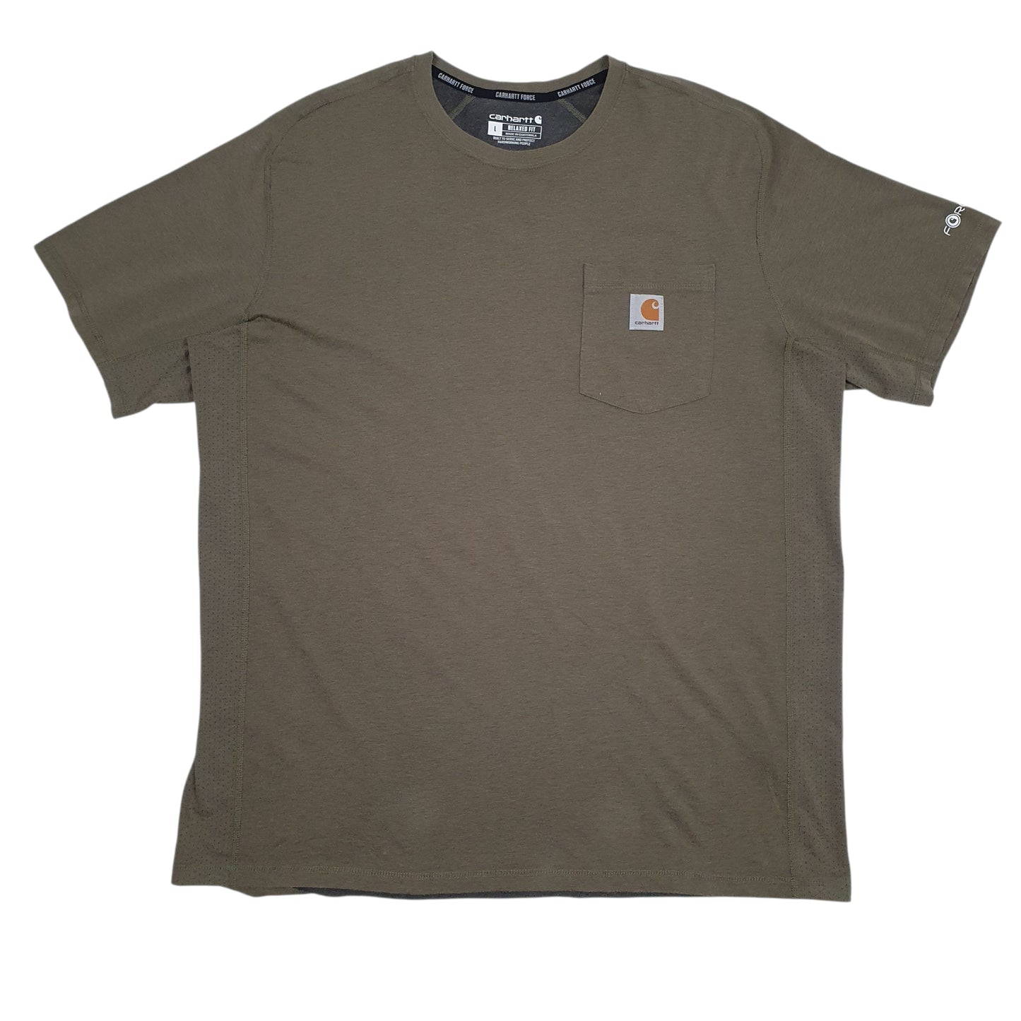 Mens Green Carhartt  Short Sleeve T Shirt