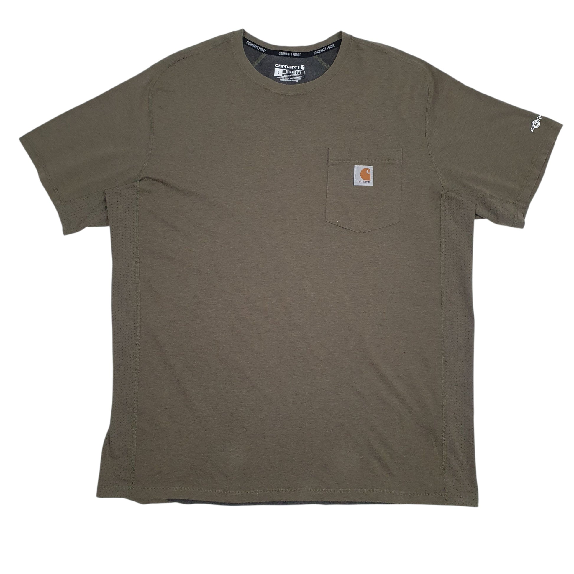 Mens Green Carhartt  Short Sleeve T Shirt