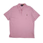 Mens Pink Polo Ralph Lauren Custom Slim Fit Short Sleeve Polo Shirt