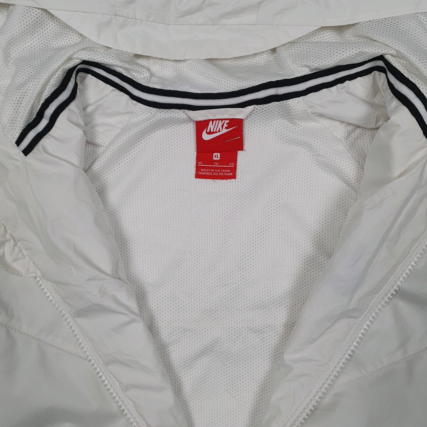 Womens White Nike Windrunner Hoodie Coat