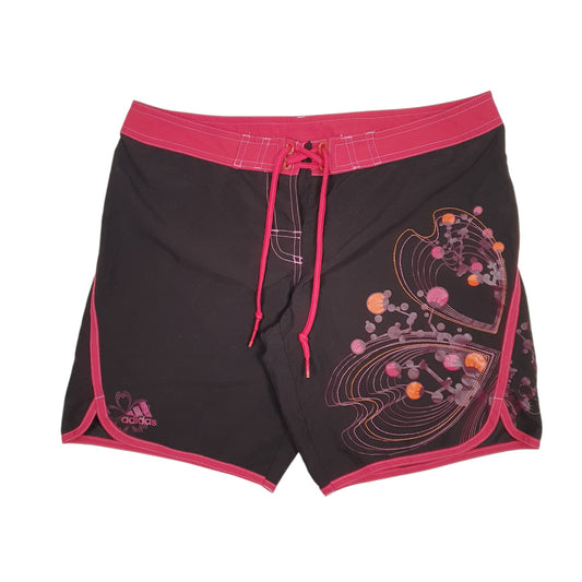 Womens Pink Adidas Board Surfing Swim Trunks Shorts
