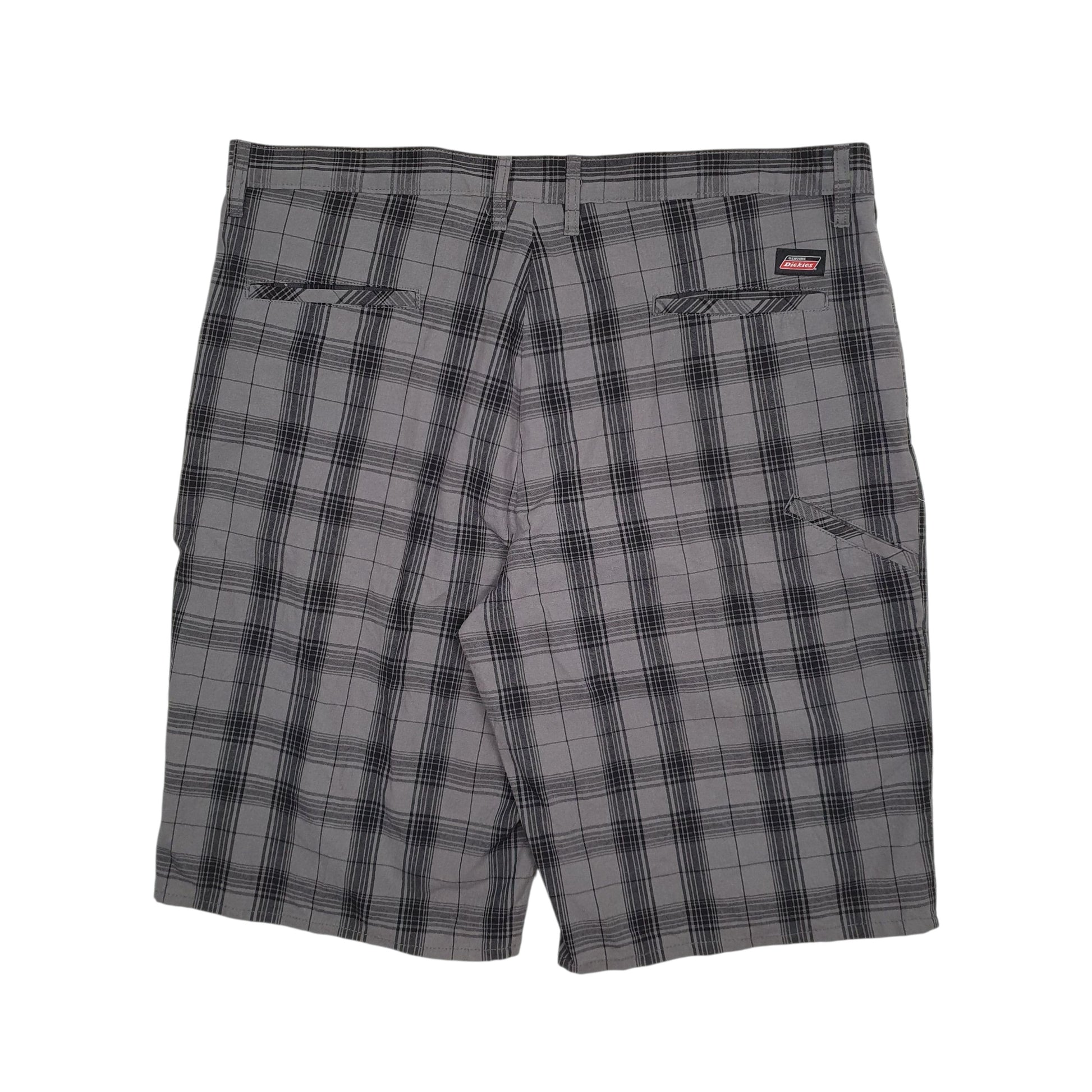 Mens Grey Dickies Check  Shorts