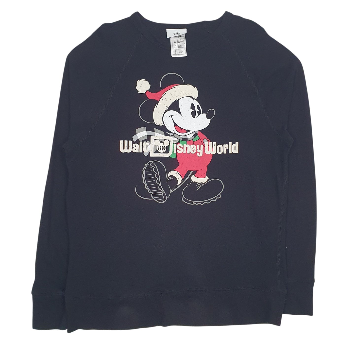 Mens Black Disney Lightweight Crewneck Jumper