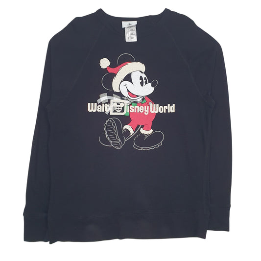 Mens Black Disney Lightweight Crewneck Jumper