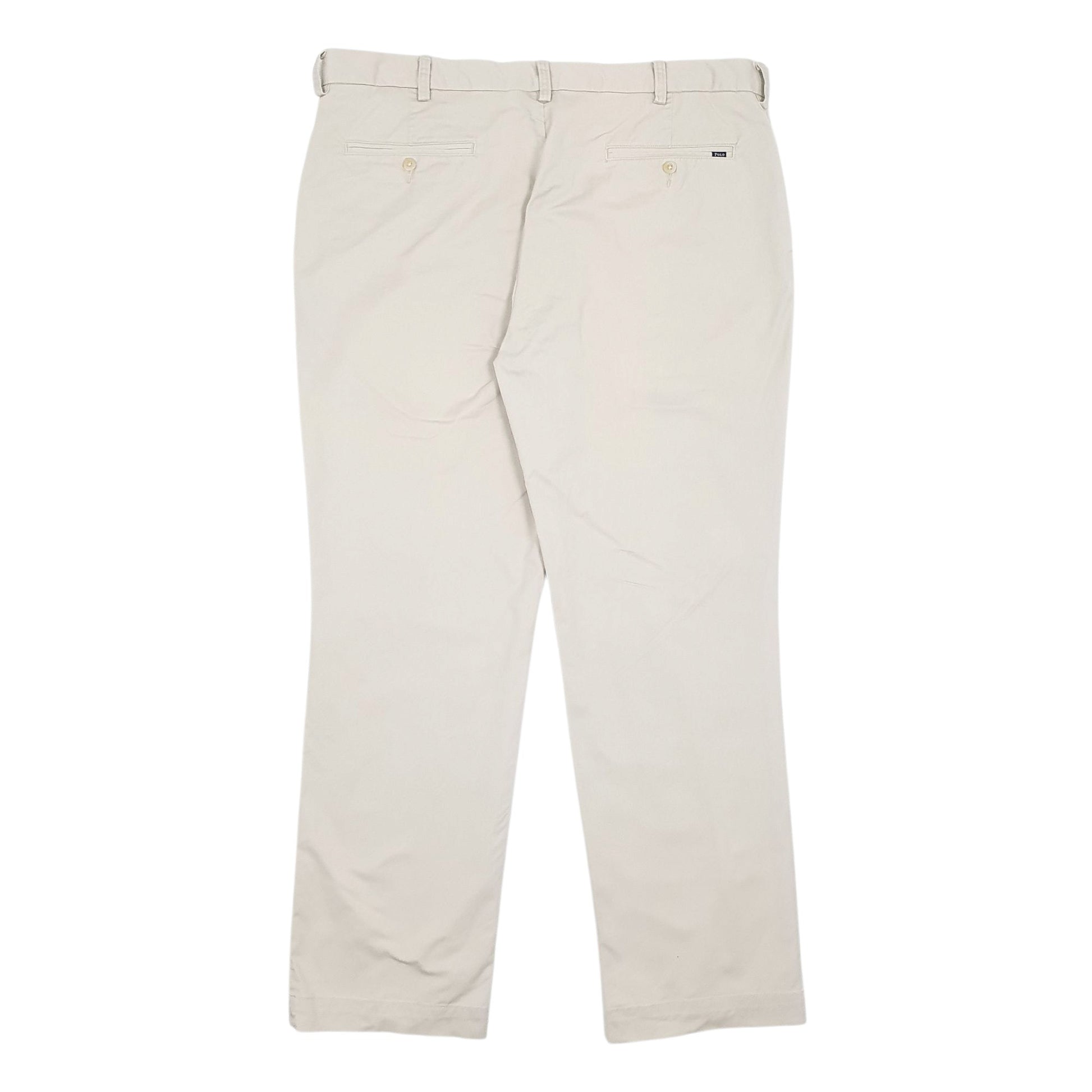 Mens Cream Polo Ralph Lauren Stretch Classic Fit  Trousers