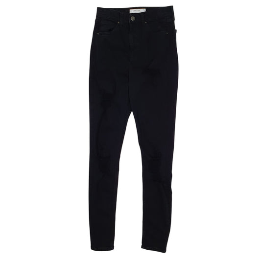 Womens Black Topshop Ripped Stretch Jamie JeansW26 L30