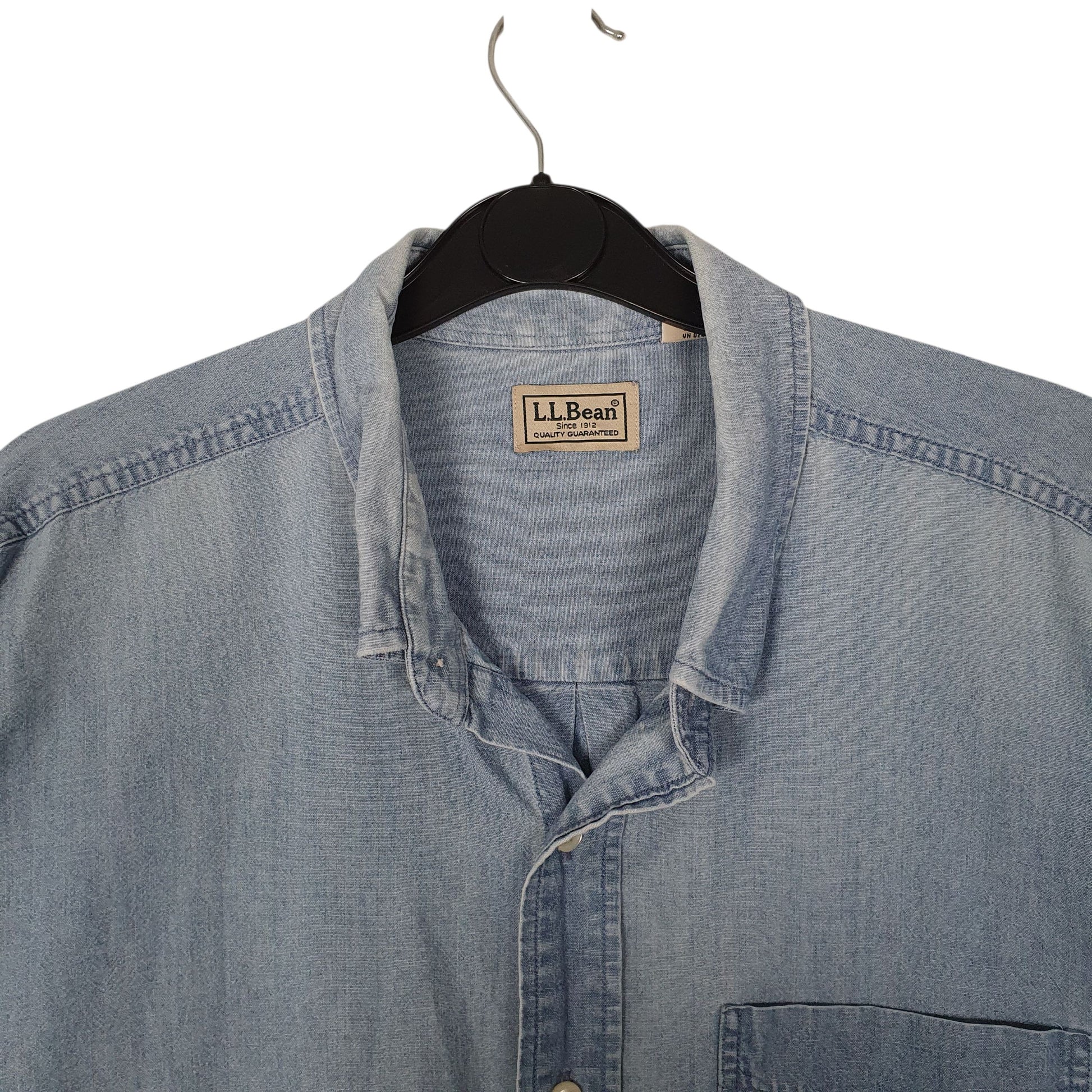 Mens Blue L.L.Bean Denim  Shirt