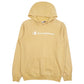 Mens Yellow Champion Spellout Hoodie Jumper