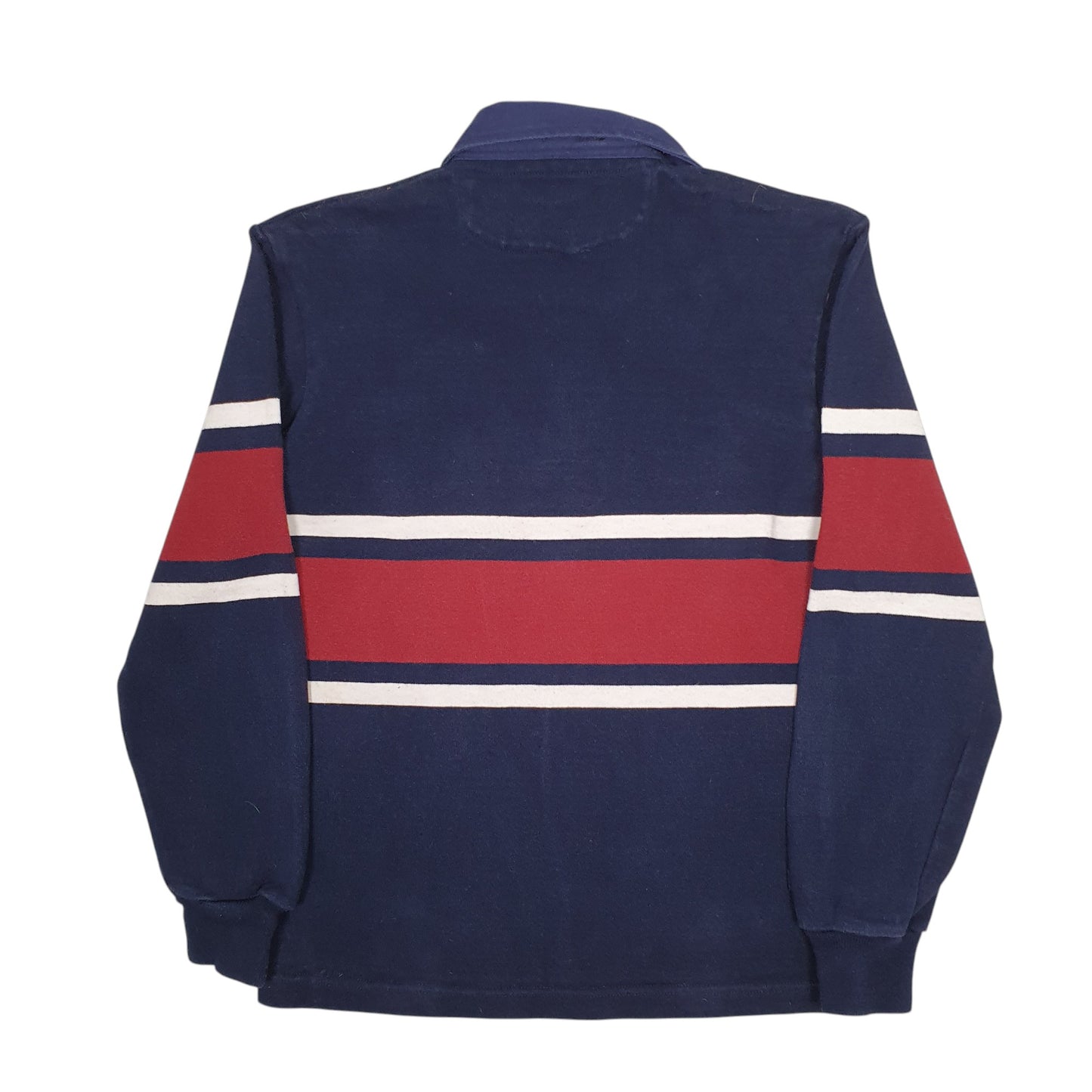 Womens Navy Barbarian Rugby Crewneck Polo Shirt