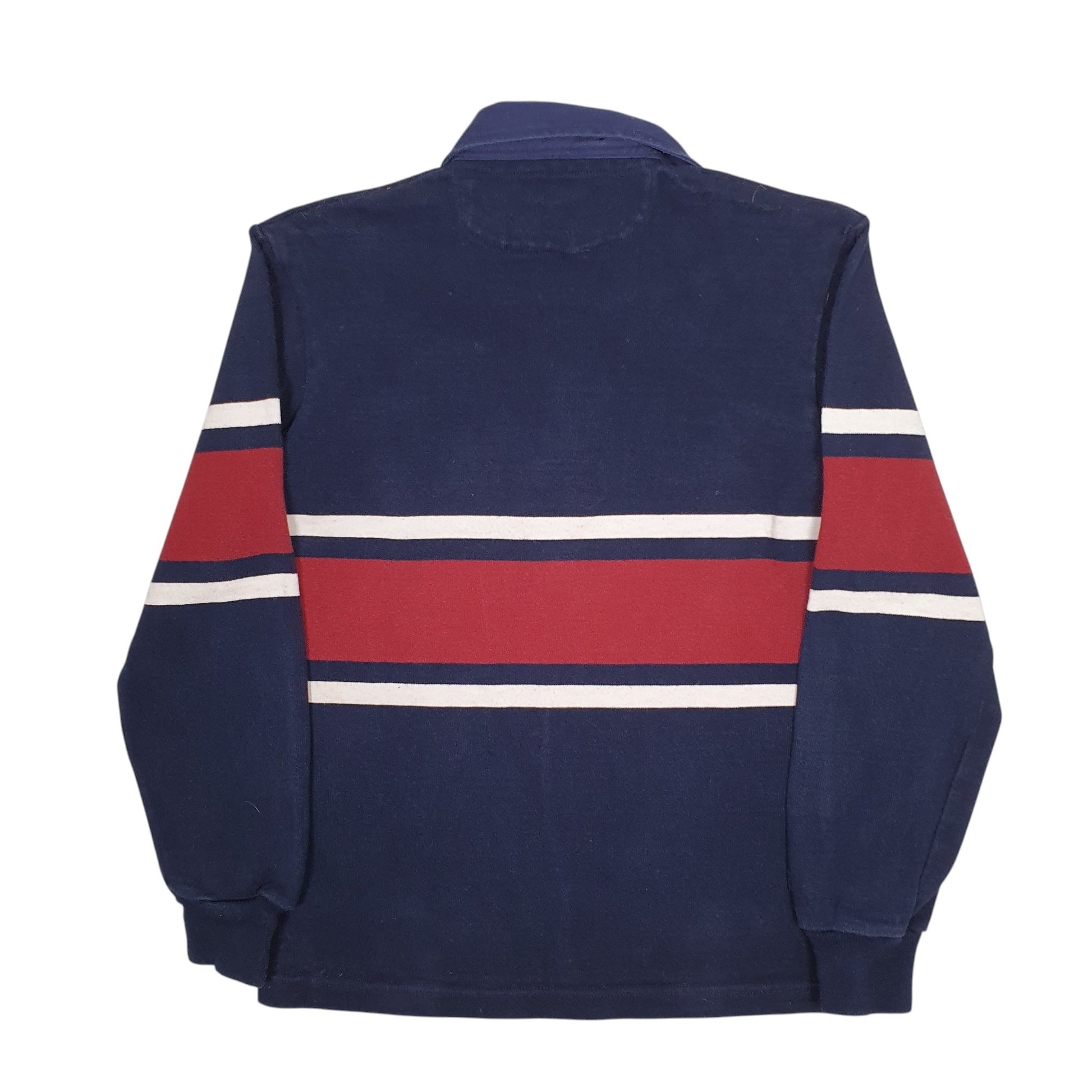 Womens Navy Barbarian Rugby Crewneck Polo Shirt