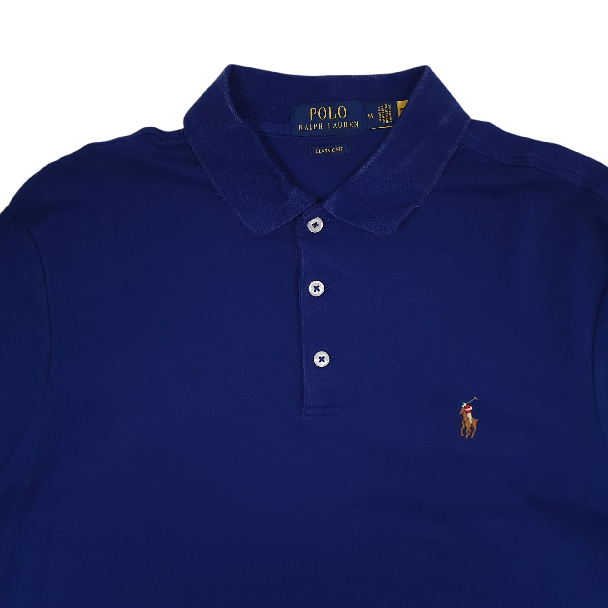 Mens Navy Polo Ralph Lauren Performance Classic Fit  Polo Shirt