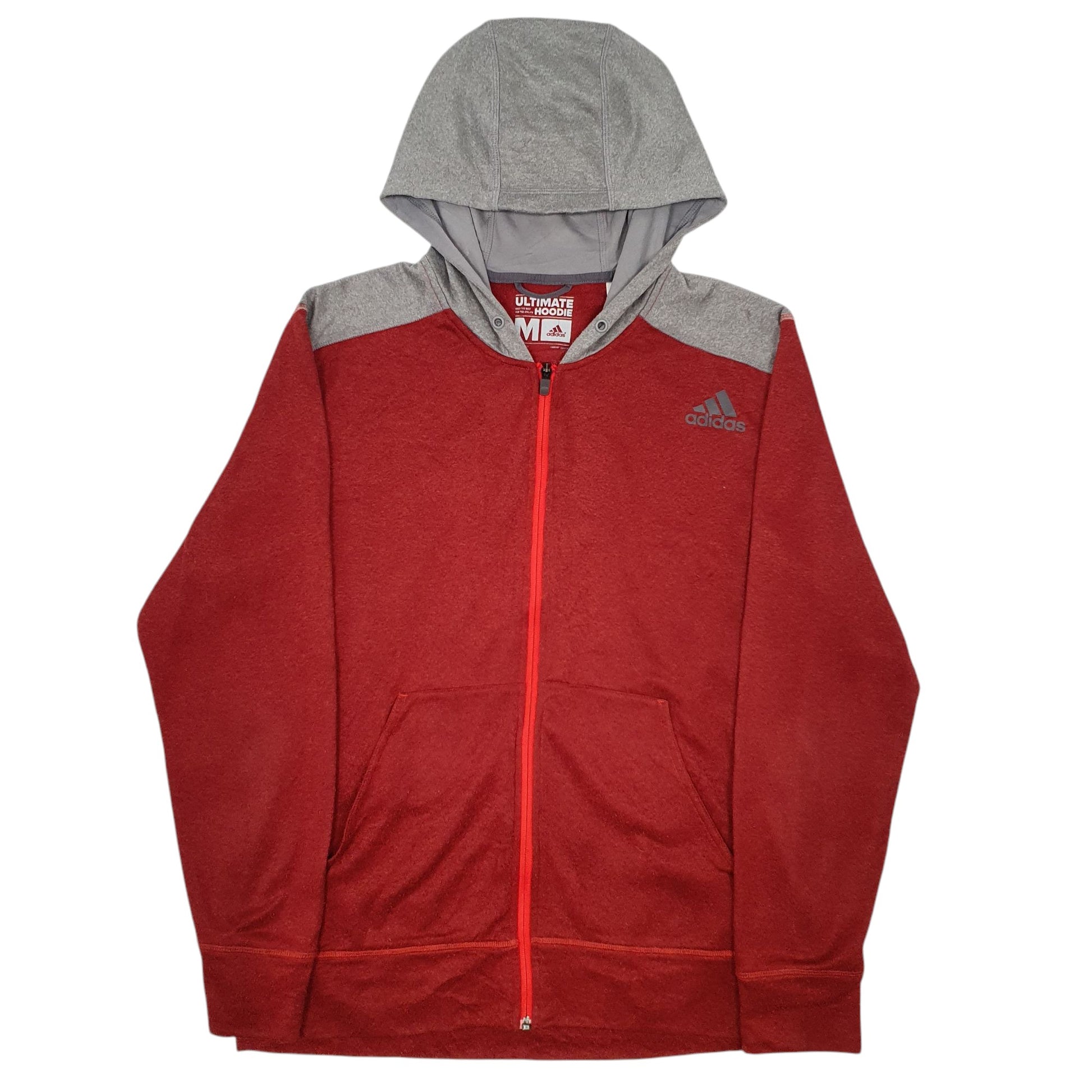 Mens Red Adidas Climawarm Full Zip Jumper