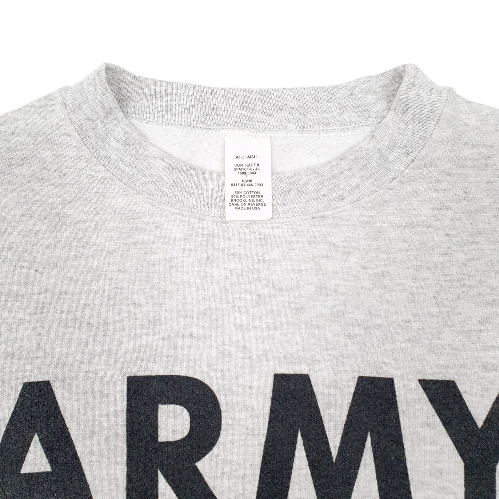 Mens Grey Army  Crewneck Jumper