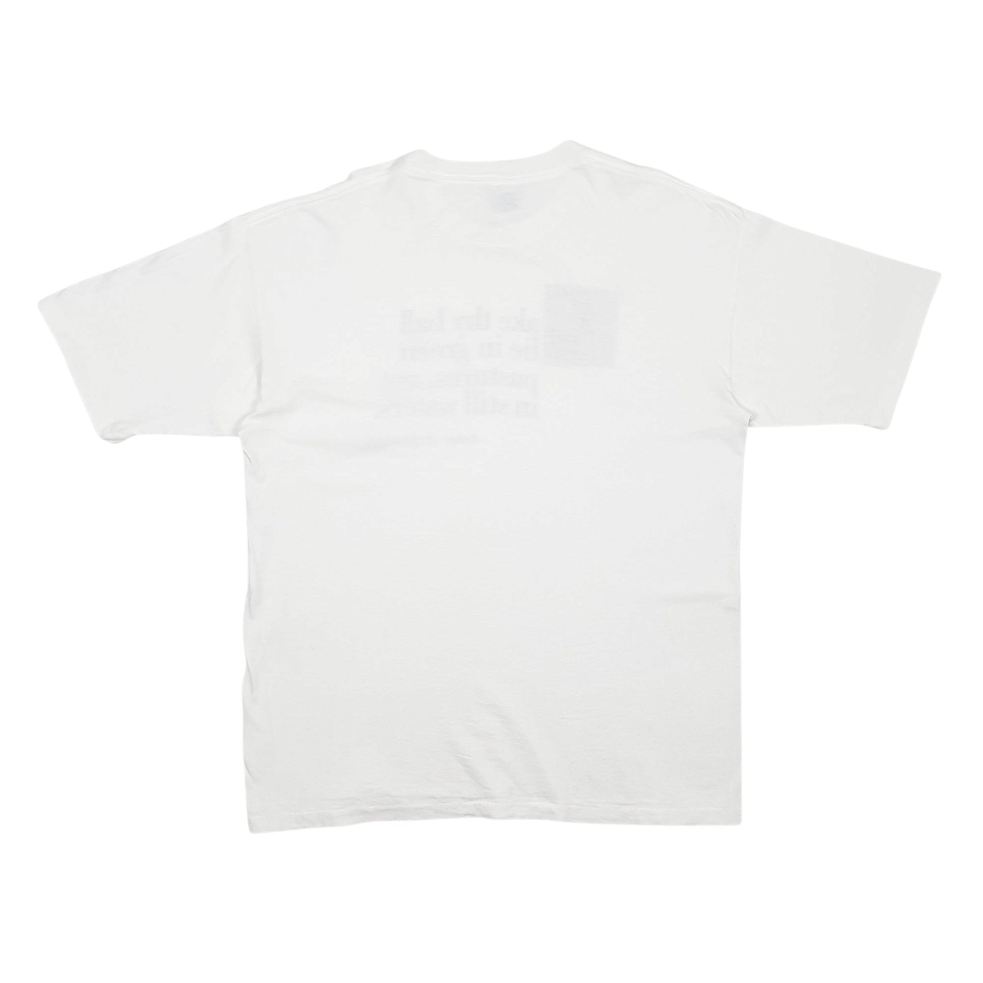 Mens White High Cotton Single Stitch Vintage 90s  T Shirt