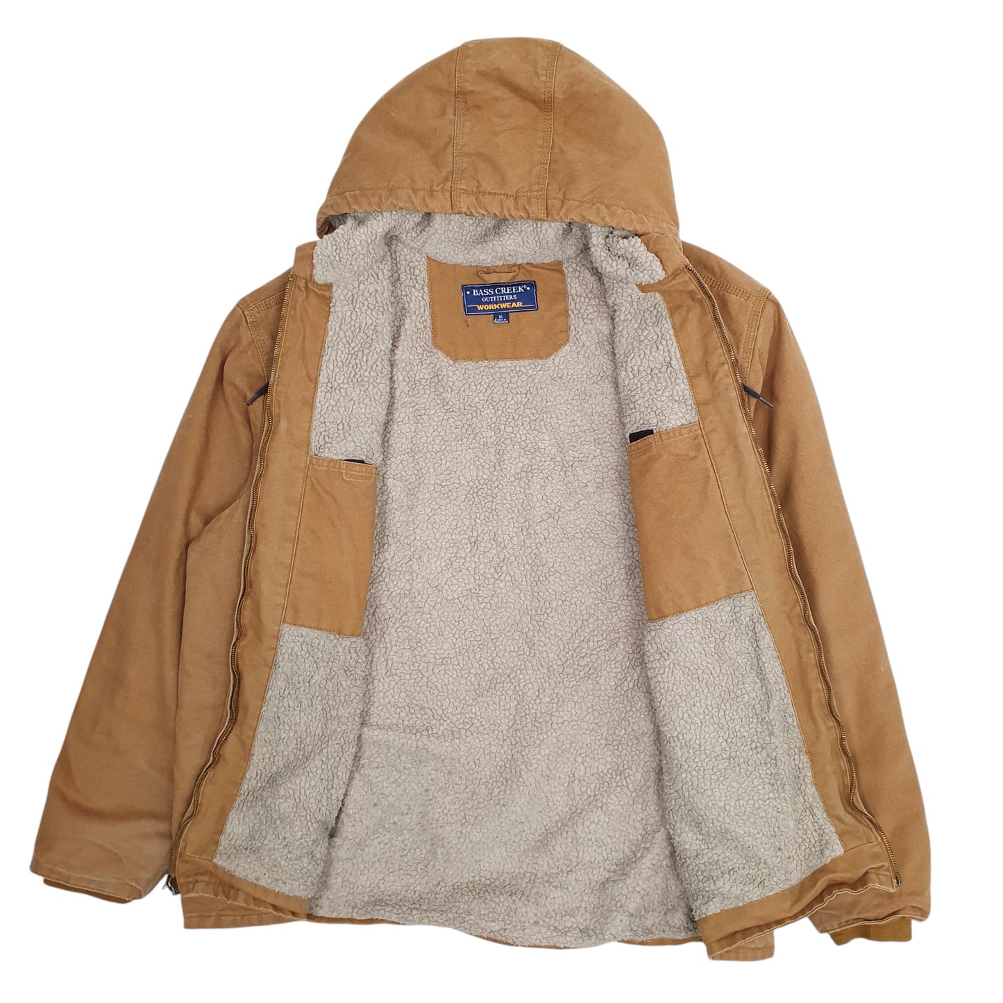 Mens Tan Bass Creek Active Hoodie  Coat