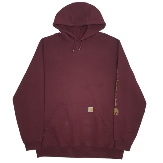 Mens Burgundy Carhartt  Hoodie Jumper