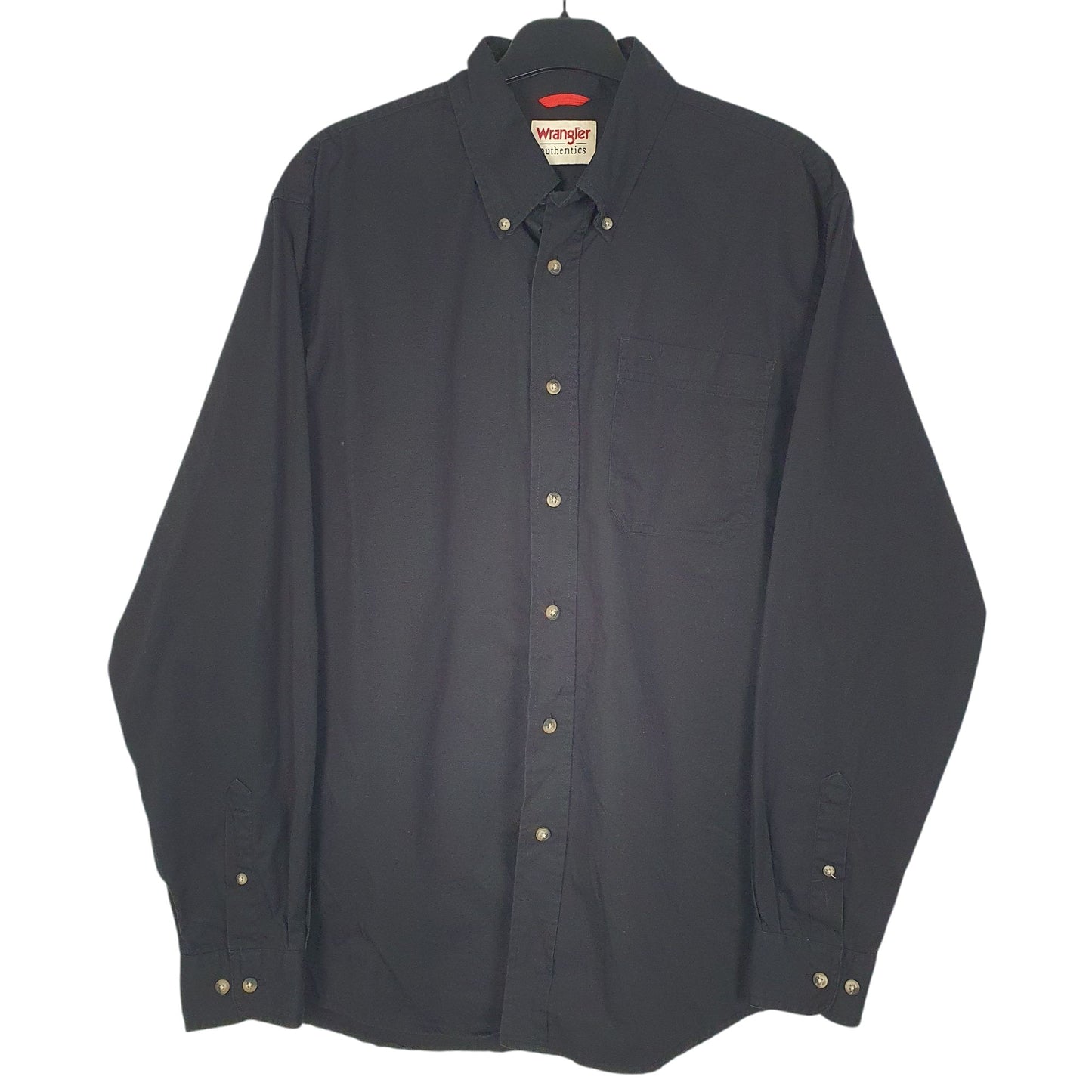 Mens Black Wrangler  Long Sleeve Shirt