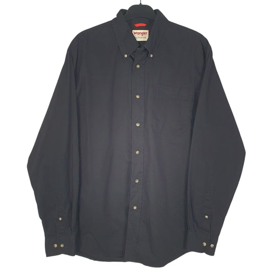Mens Black Wrangler  Long Sleeve Shirt