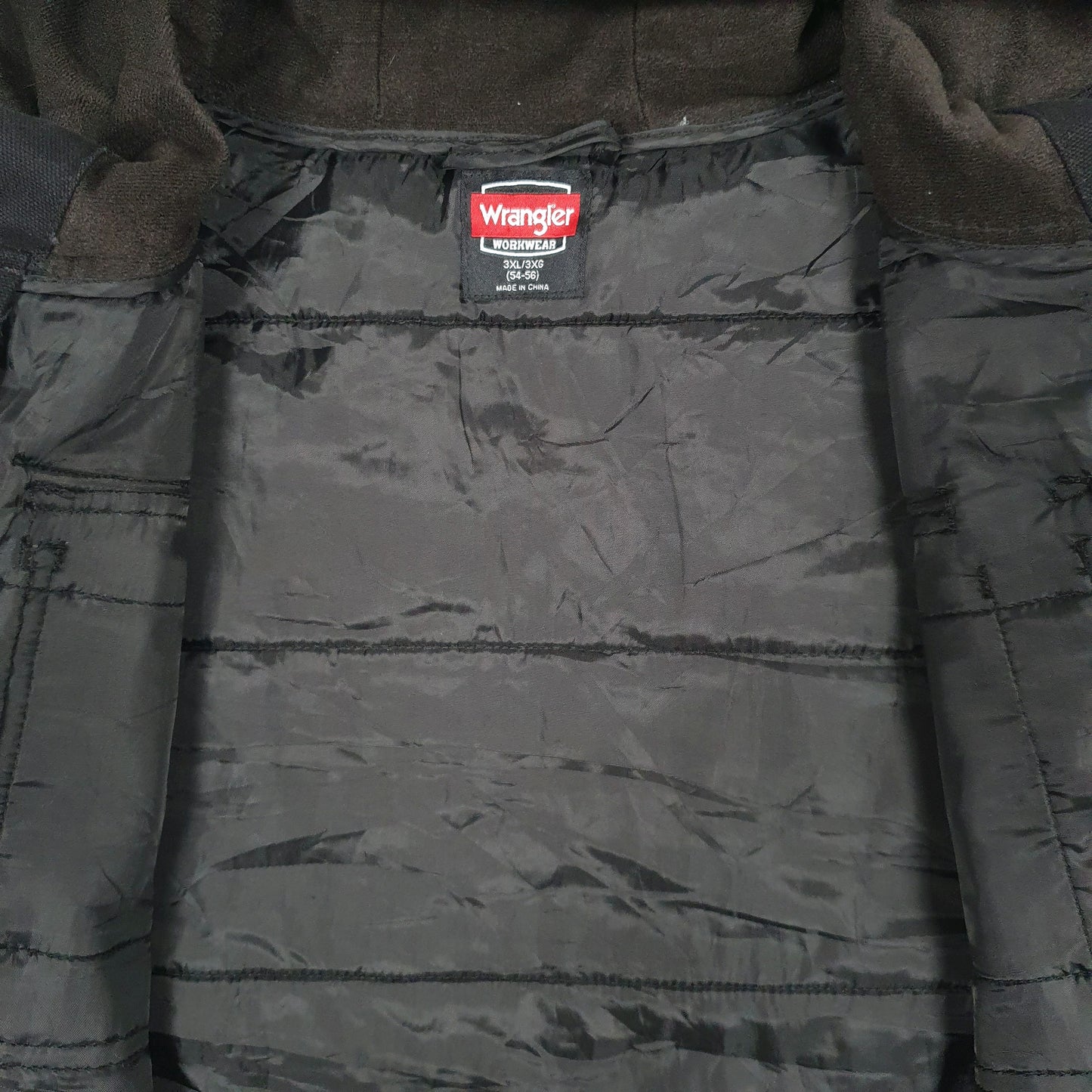 Mens Black Wrangler Workwear Hoodie  Coat