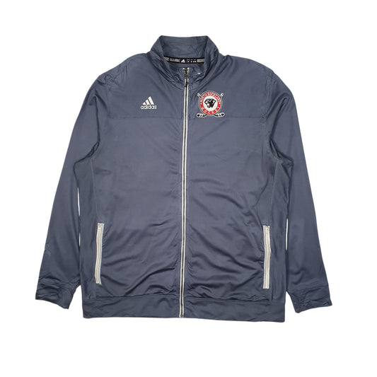 Mens Blue Adidas Climalite North Rockland Hockey Full Zip Jumper