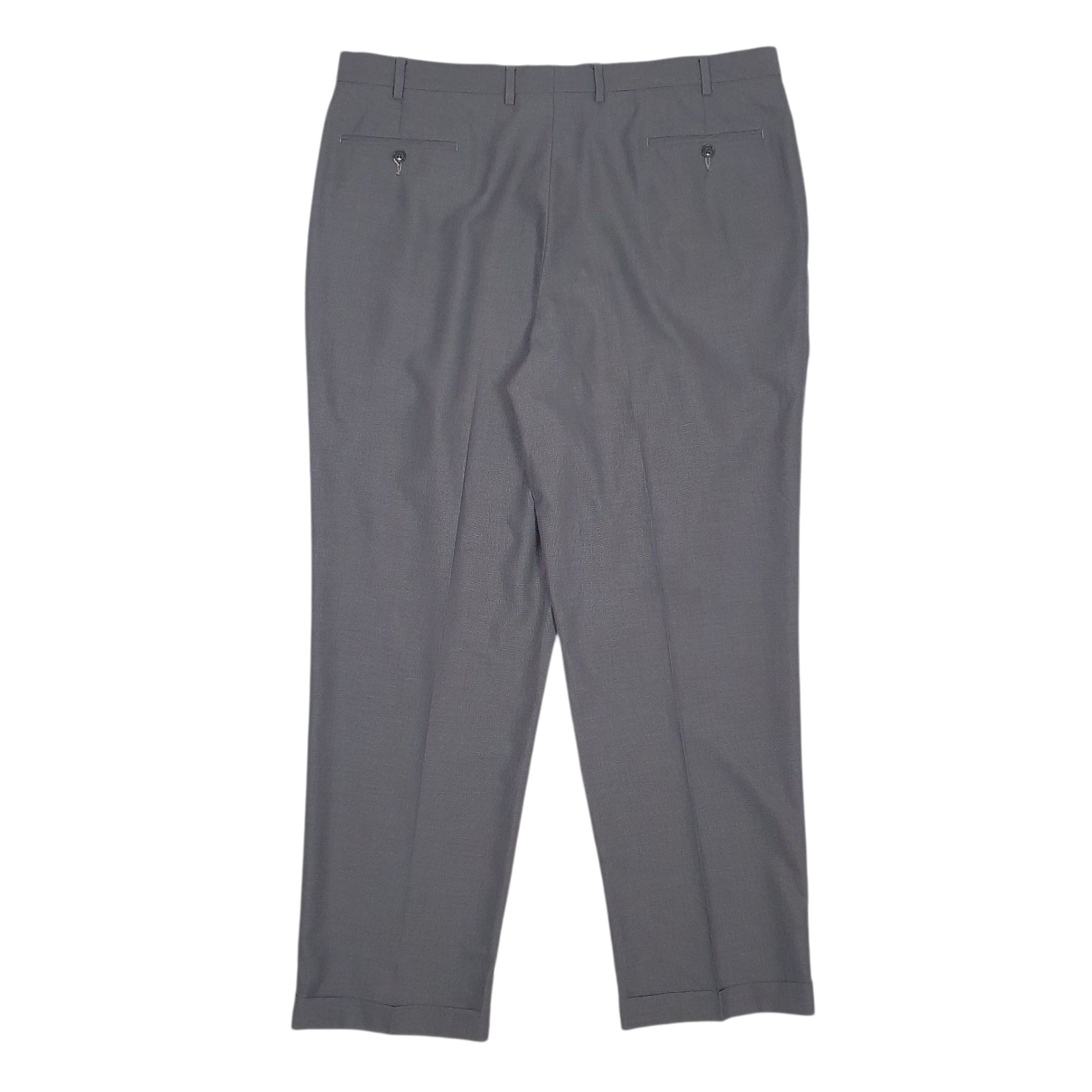 Mens Grey Ralph Lauren Pleated  Trousers