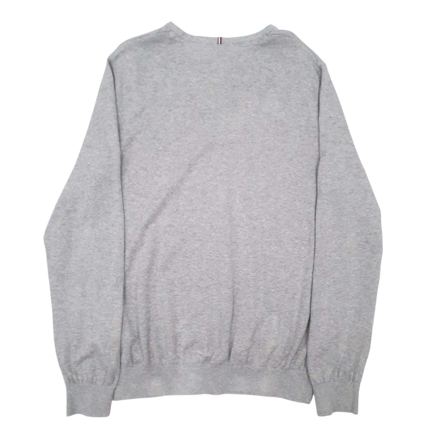 Mens Grey Tommy Hilfiger  V Neck Jumper