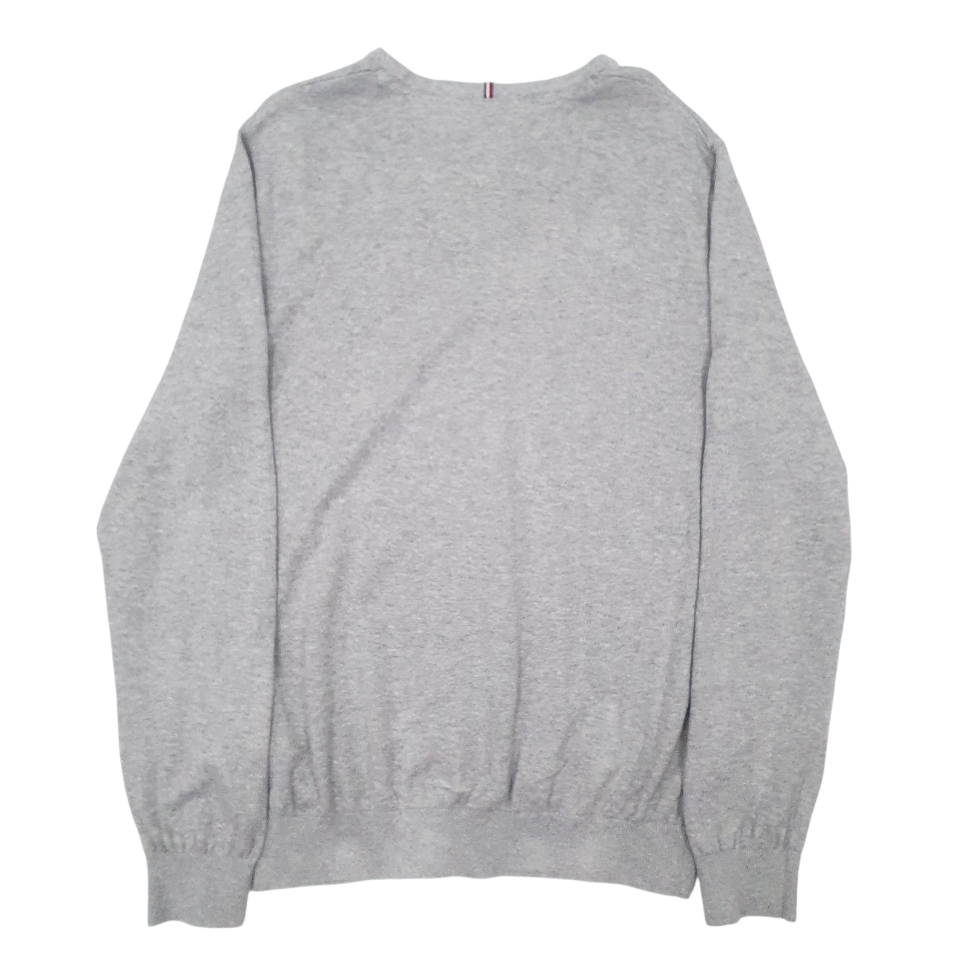 Mens Grey Tommy Hilfiger  V Neck Jumper