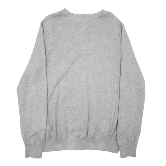 Mens Grey Tommy Hilfiger  V Neck Jumper