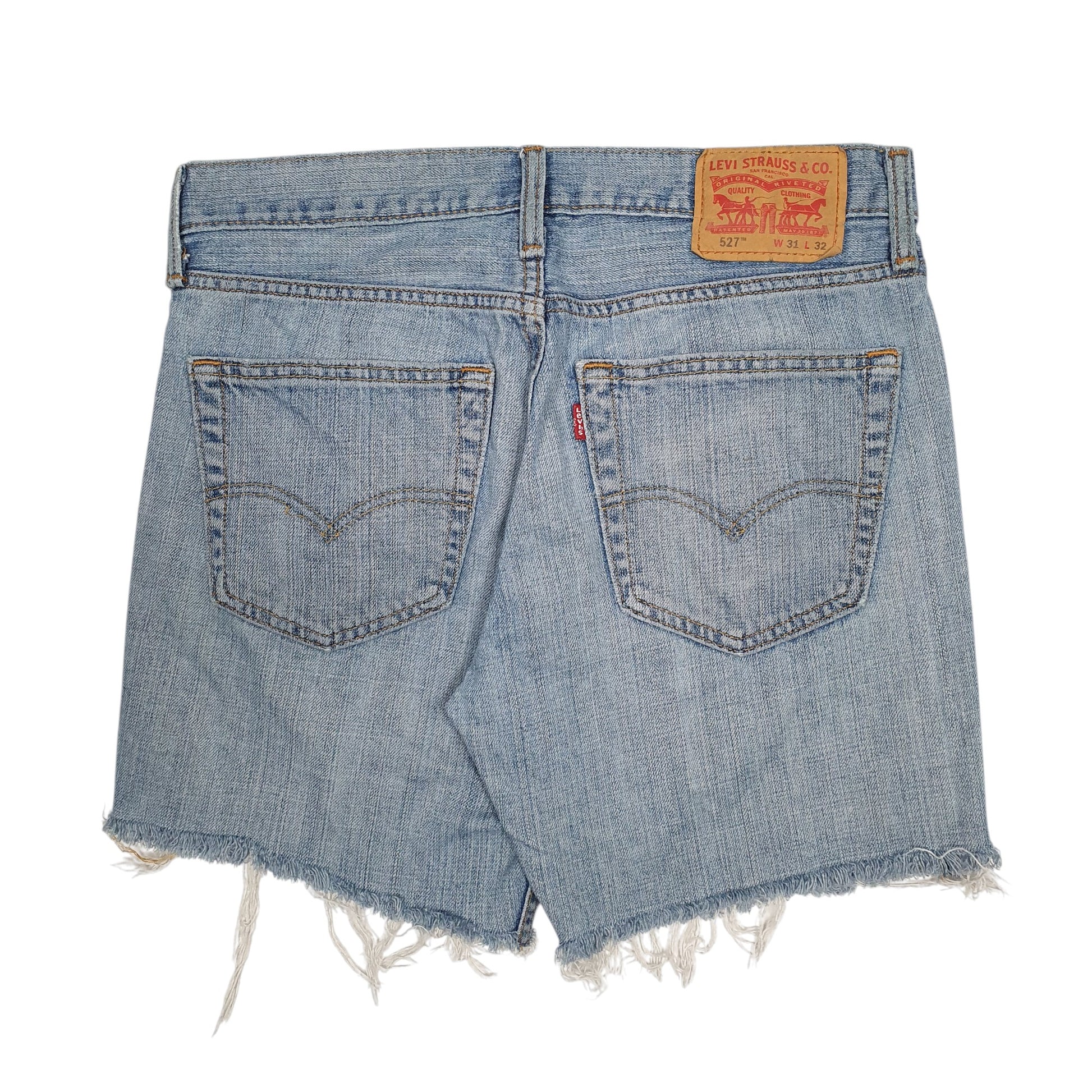 Mens Blue Levis 527 Cut Off  Shorts