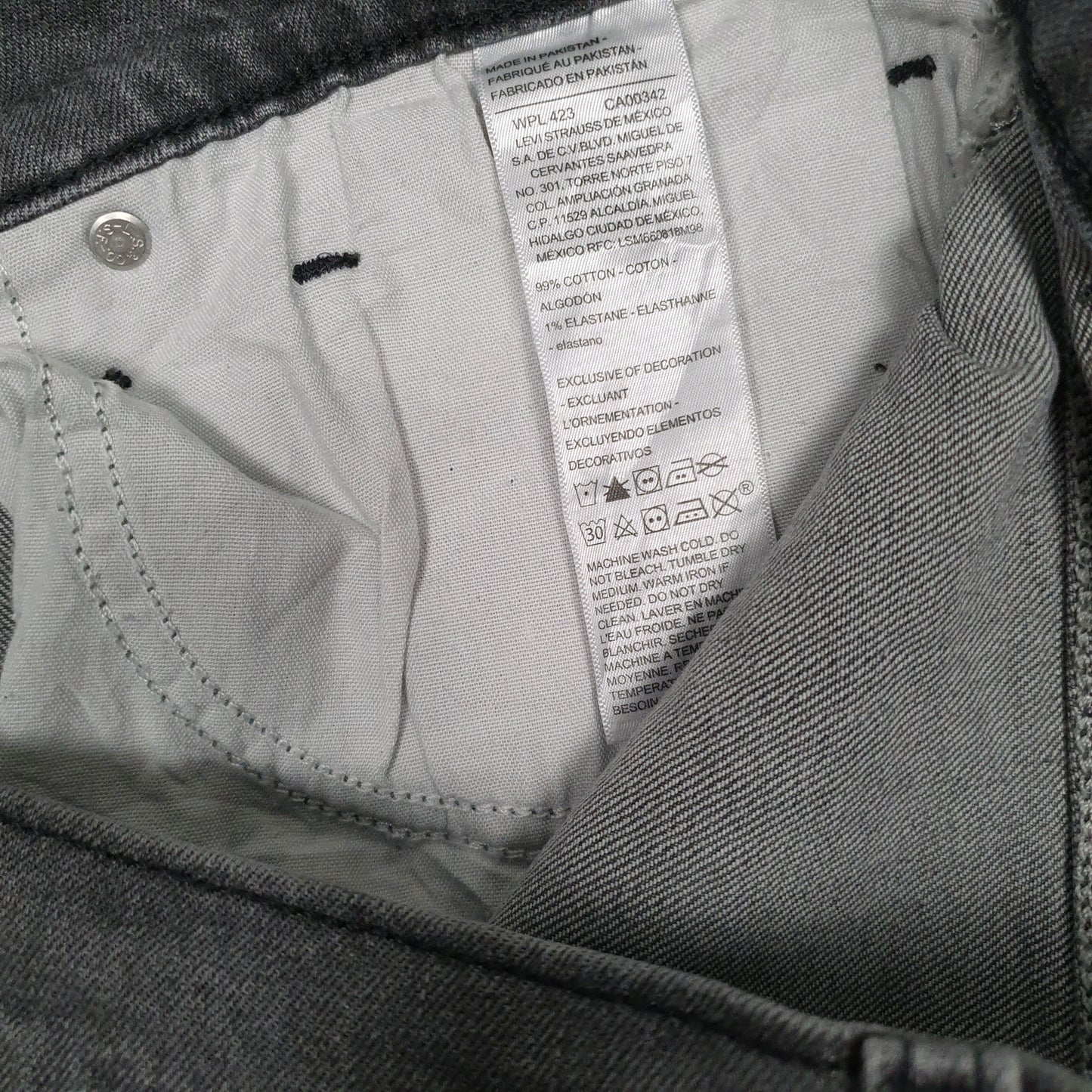 Mens Grey Levis Signature Stretch  Shorts