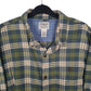 Mens Green L.L.Bean Thick Plaid  Shirt