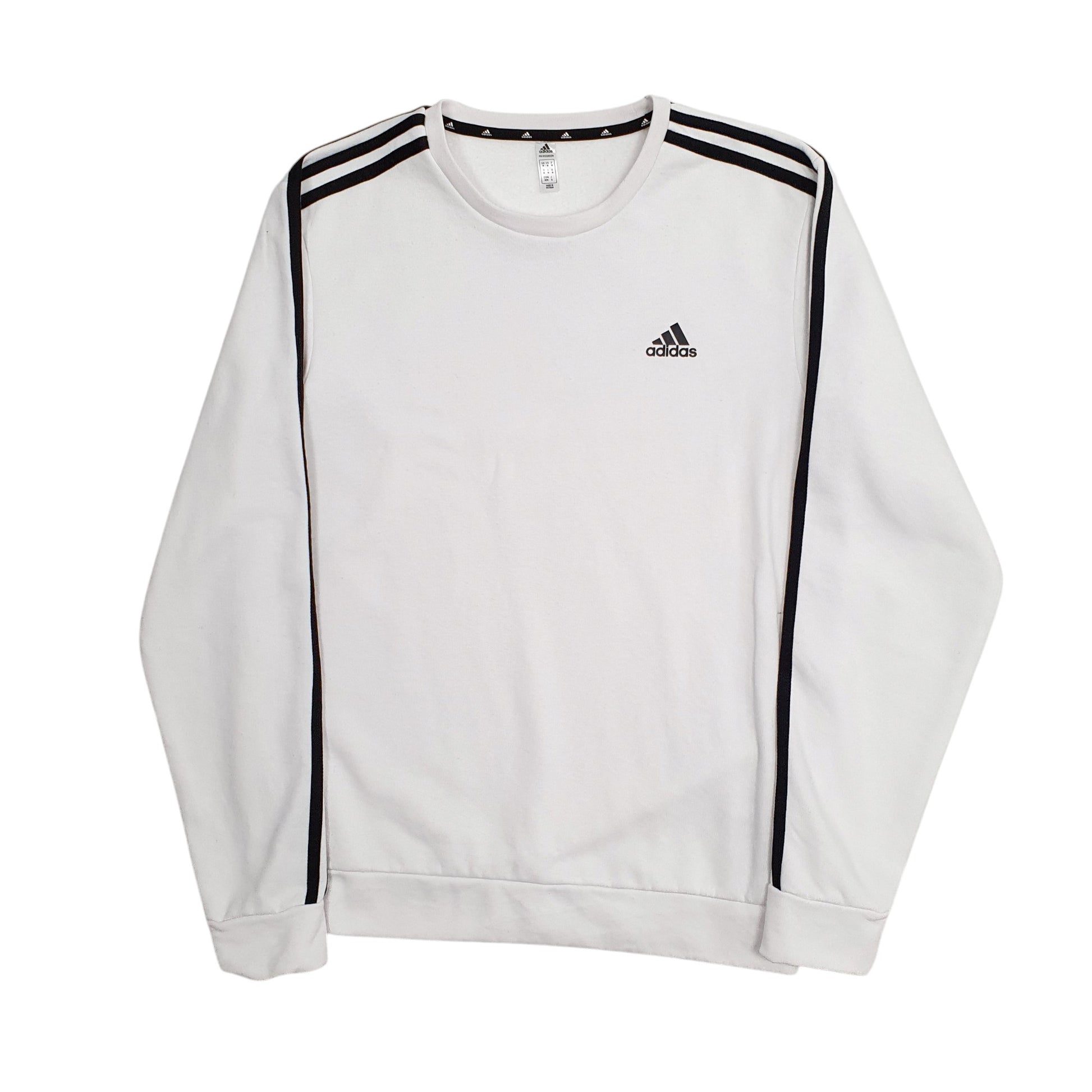 Mens White Adidas Primegreen Crewneck Jumper